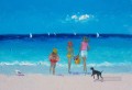 Días bañados por el sol en la playa Impresionismo infantil